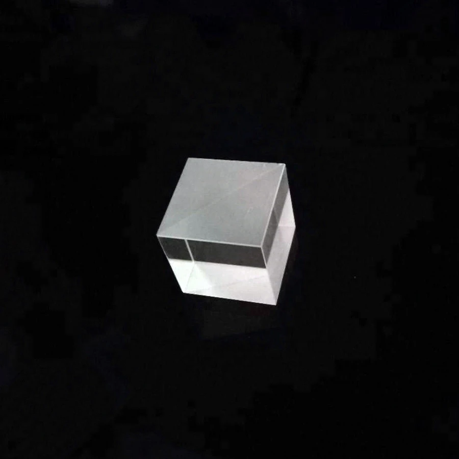 Customized 20*20*20mm optical glass cube mirror UV beam splitter prism