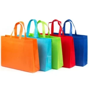 Customized Handled Shopping Tote Reusable Bags Non Woven T Shirt Printing Logo Bag