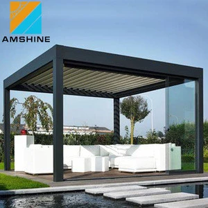 Customized Size Bioclimatic Ceiling Aluminum Pergola With Remote control