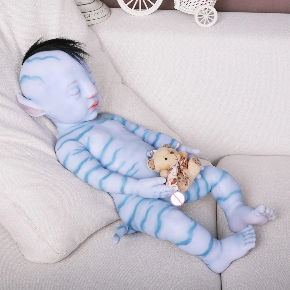Cute Realistic Soft Silicone Reborn Sleeping Avatar Baby Doll