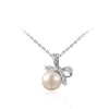 Cutstomized Fashion Rose Gold Pearl Jewelry Stainless Steel Swan Shape Necklace Earring Jewelry Set