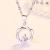 Import DDC09  Engagement jewelry  925 Silver hollow out flower twisted Hoop Pendant wave shape amethyst Necklace pendant from China