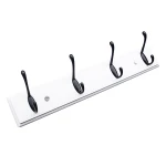 Decorative wall mounted coat hook rack 5 hooks