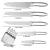 Import Deluxe jumping dolphin  6pcs stainless steel knife kitchen set from China