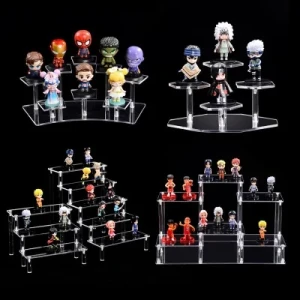 Desktop Clear Acrylic Display Stand for Pop Figures Doll Display Stand Rack