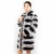 Import DH IATOYW new real rabbit fur jacket 90cm long thick women winter warm fur coat with stand collar from China