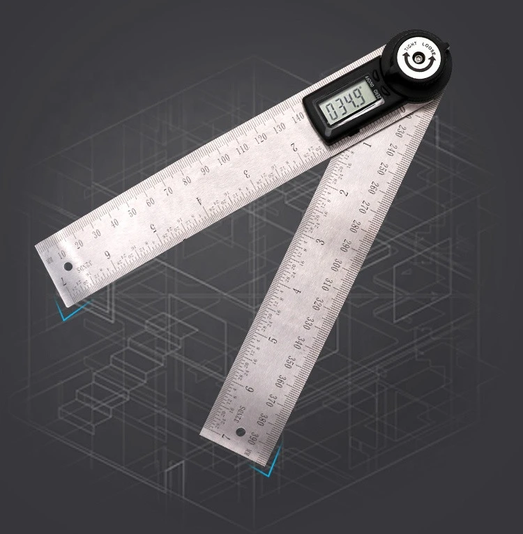 Digital angle ruler 360 degree 200mm electronic digital angle meter angle