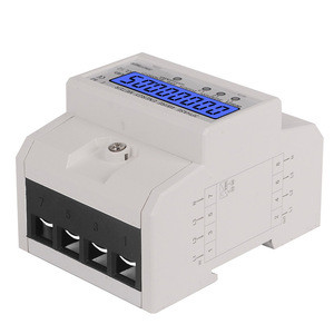 Buy Din Rail 3 Phase 4 Wire Electronic Watt Power Consumption Energy ...