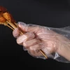 Disposable Household Food grade clear plastic pe hdpe ldpe gloves folded
