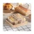 Import Disposable pastry dessert tiramisu cake food container packaging box takeaway sushi catering kraft paper box with clear plastic from China