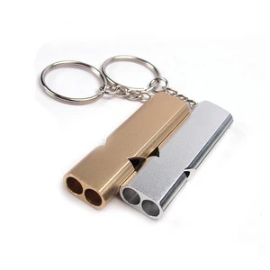 Double-frequency Emergency Survival Whistle Keychain Camping Hiking Tool