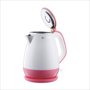 double wall pink color hot water pot electric tea kettle