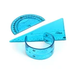 Drawing set square protractor test ruler set for primary and secondary school students in three piece suit Rulers