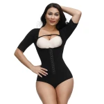 Drop Ship Short Sleeve Solid Breathable Tummy Control Slimming Women Body Shaper