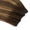 Dropship Super Double Drawn Raw Indian Temple Hair Single Donor Indian Hair Piano Russian Hair Extensions