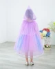 DSN04 Fashion butterfly knotted winter frozen elsa dress cosplay fancy pageant long halloween children princess cloak