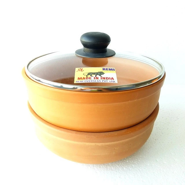 Earthen Sprouts Pot and Soaking beaker made of fine clay pottery