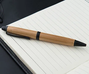 Eco friendly custom bamboo ball stylus pen for office & school