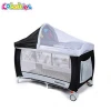 EN certification folding kids travel playpen newborn baby crib with mosquito net