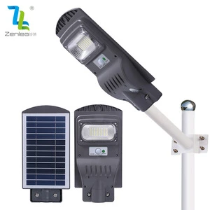 Energy Saving White Intelligent Ip65 waterproof outdoor 30w 60w 90w 120w all in one Led solar wall Lamp