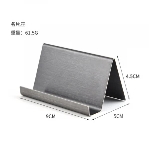 Engrave Logo Stainless Steel Business Card Holder & Phone Holder for Corporate Gift