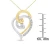 Import Espira 10K Two-Tone Gold 1/10ct TDW Round Cut Diamond Love is All Around Pendant Necklace (I-J, I2-I3) from USA
