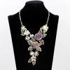 European and American Alloy Hollow Pattern with Zircon Set Jewelry Exaggerated Vintage Necklace