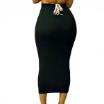 European and American new skirt black high elastic loose bodycon Maxi Womens long Slim Pencil Skirt