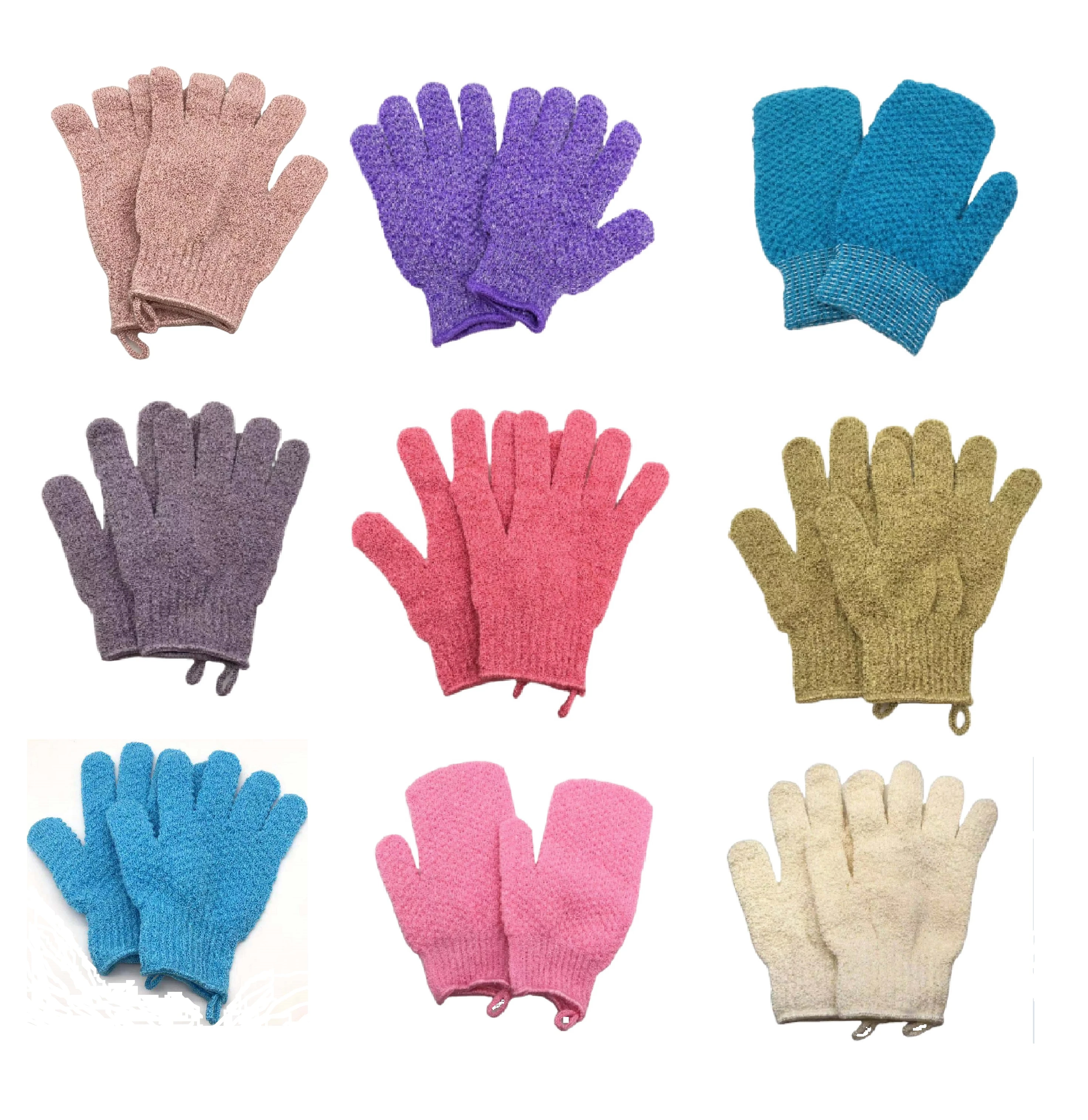 Exfoliating Bath Body Wash Nylon Gloves Spa Massage Body Scrub glove