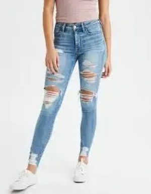 Export Oriented Ripped Denim Jeans Pant For Ladies From Bangladesh