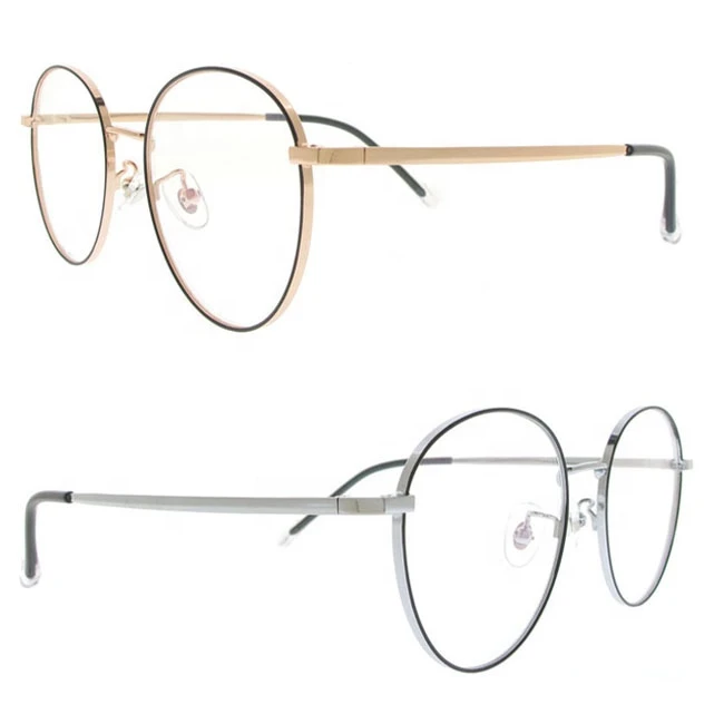 Eyeglasses Frames 2020 latest design optical round unisex metal glasses ready goods