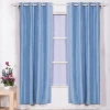 Eyelet Ring Top Bedroom Long Drapes Window Modern Fabric Curtains