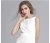Import F30077A formal round neck lace office dress sleeveless white career dress from China