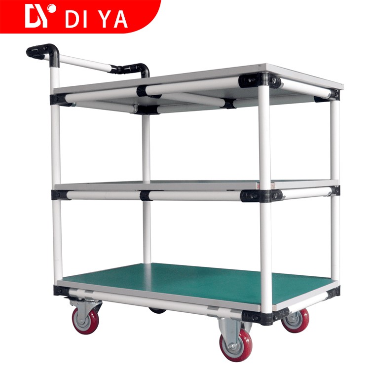 Factory direct price lean production/plastic coated pipe material handling trolleys