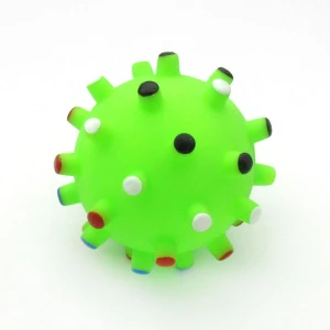 Factory Direct Sales Dog Toy Ball Squeaky Interactive Training Chew Vinyl Dog Teeth Cleaning Ball Toy