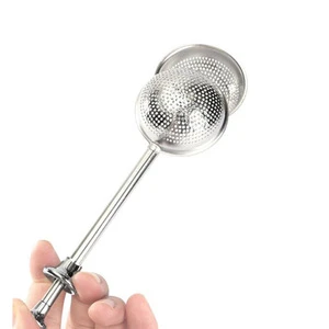 factory directly price high quality stretchable SS304 round shape tea strainer available for branded