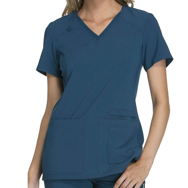 Factory Directly Stretch Fabric V-neck  Hospital Women Nurse Medical Scrubs uniforms