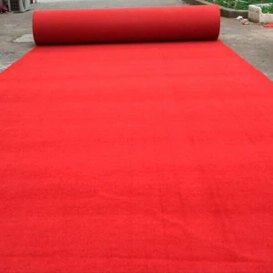 Factory wholesale disposable red non-woven felt carpet floor mat/ stair carpet  for business celebration