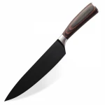 Factory Wholesale multifunctional stainless steel 8-inch black blade Chef kitchen knife