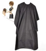 Factory wholesale waterproof cheap price double layer black barber cape hair salon cape apron 80*120cm