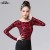 Import Factory Wholesale Women&#39;S Latin Printing Collar Dancing Tops Professional practice training Dance Clothes dance wear from China