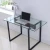 Fancy latest glass office desk table designs price  with high gloss white painting MDF drawer