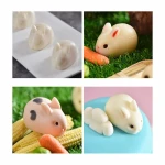Fashion Lovely Mouse Fondant Cake Stencil,Silicone Rabbit Ice Cream Mold Resin Art Molds Stencils For Articulos De Reposteria