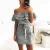 Import Fashion Pink Off Shoulder Stripe Short Women Party Dress Casual from China