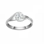 Fashion ring hand jewelry S925 sterling silver set with diamond creative rose bud womens opening ring silver jewelry