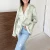 Import Fast Shipping 2021 Casual 2 Piece Outfit Notched Neck Long Sleeve Blouse Loose Wide Leg Ladies Pants Womens Two Piece Sets from China