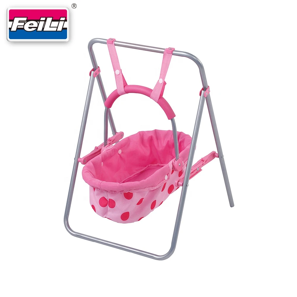 Fei Li new toys Baby Doll Swing with Removable Cradle swing toy doll accessories