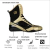 Fighting boxing shoes Men and women fighting non-slip sneakers Spot damping children&#39;s low-heeled high-top shoes