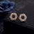 Import Fine Jewely Delicacy Dubai 18k Gold Plated Zircon Inlay Stud Earrings For Women Accessories from China