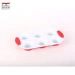 Food Grade Colorful Silicone Handle White Ceramic Coating Carbon Steel Non-Stick Wholesale Bakeware Set
